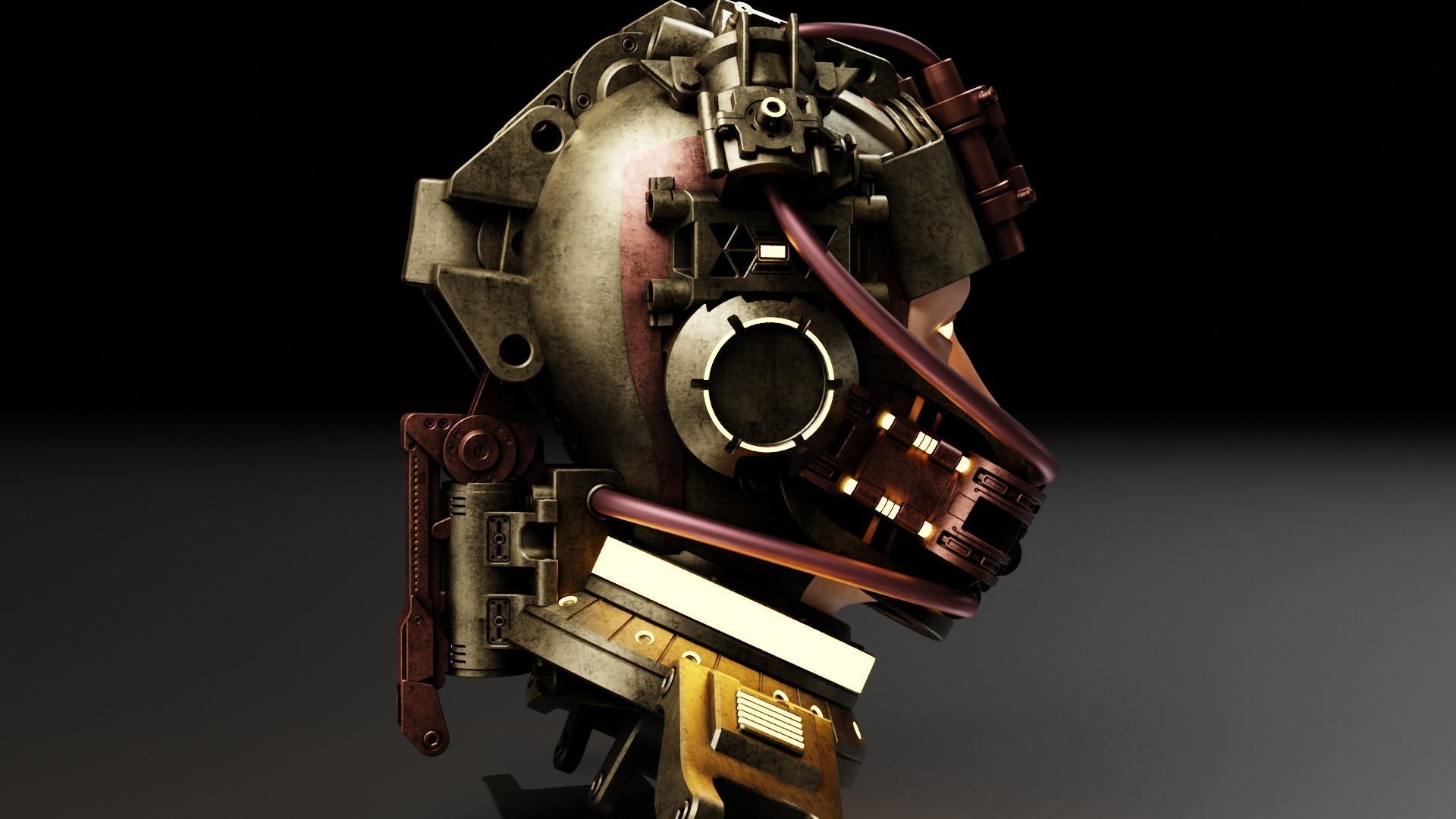 Sci-fi Character Cyborg 008 3D model_12