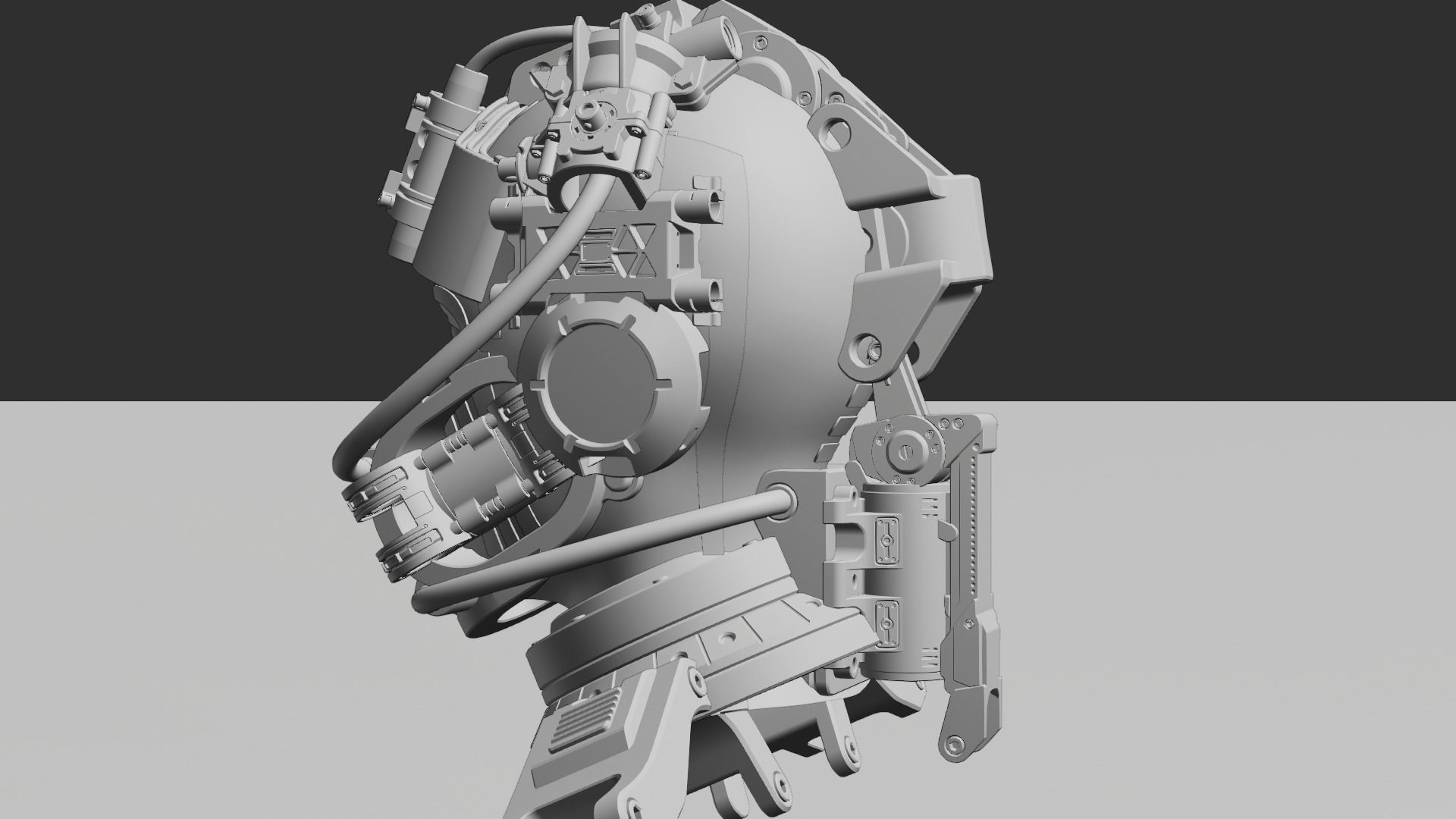 Sci-fi Character Cyborg 008 3D model_36