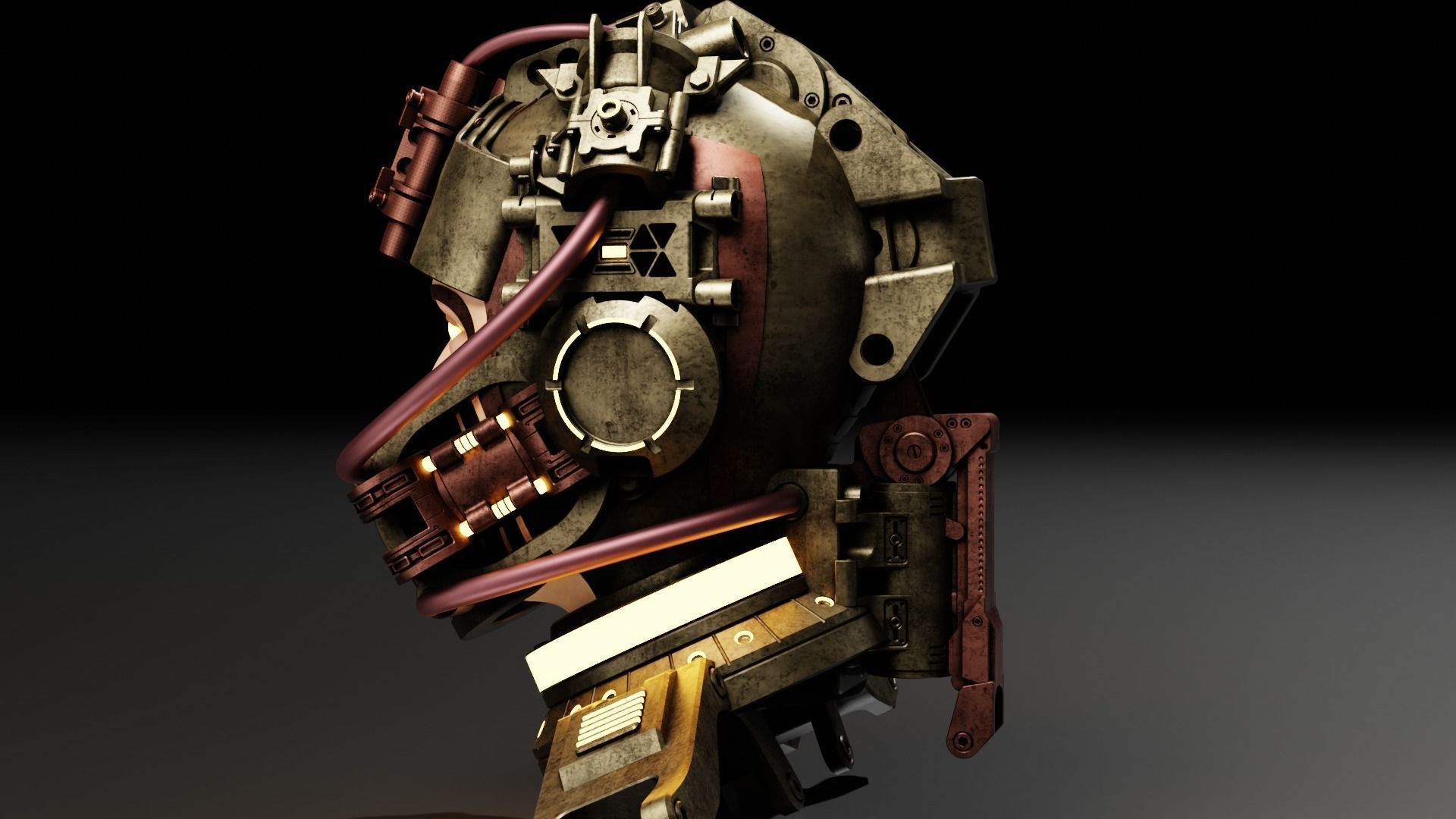 Sci-fi Character Cyborg 008 3D model_6