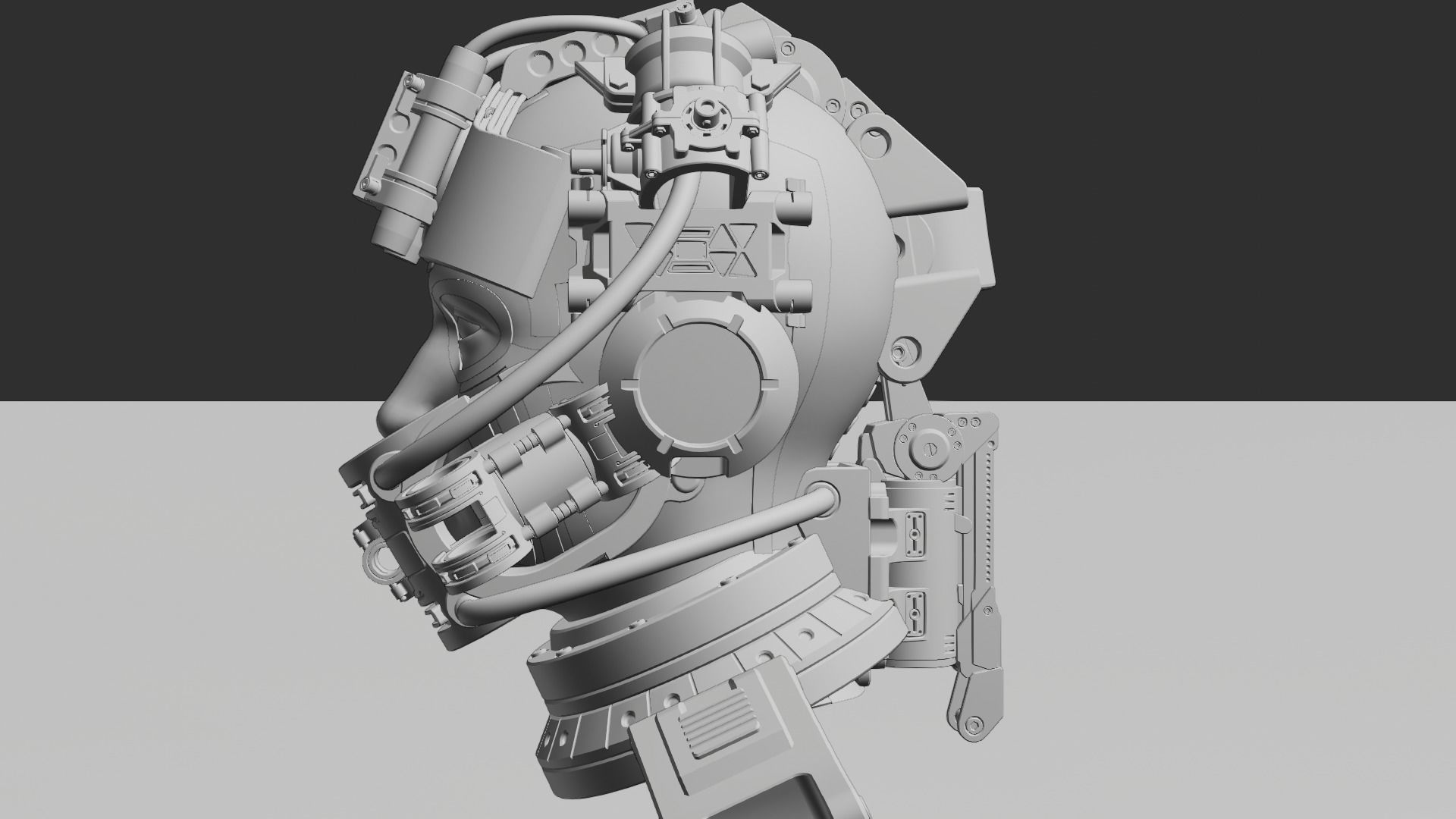 Sci-fi Character Cyborg 008 3D model_35