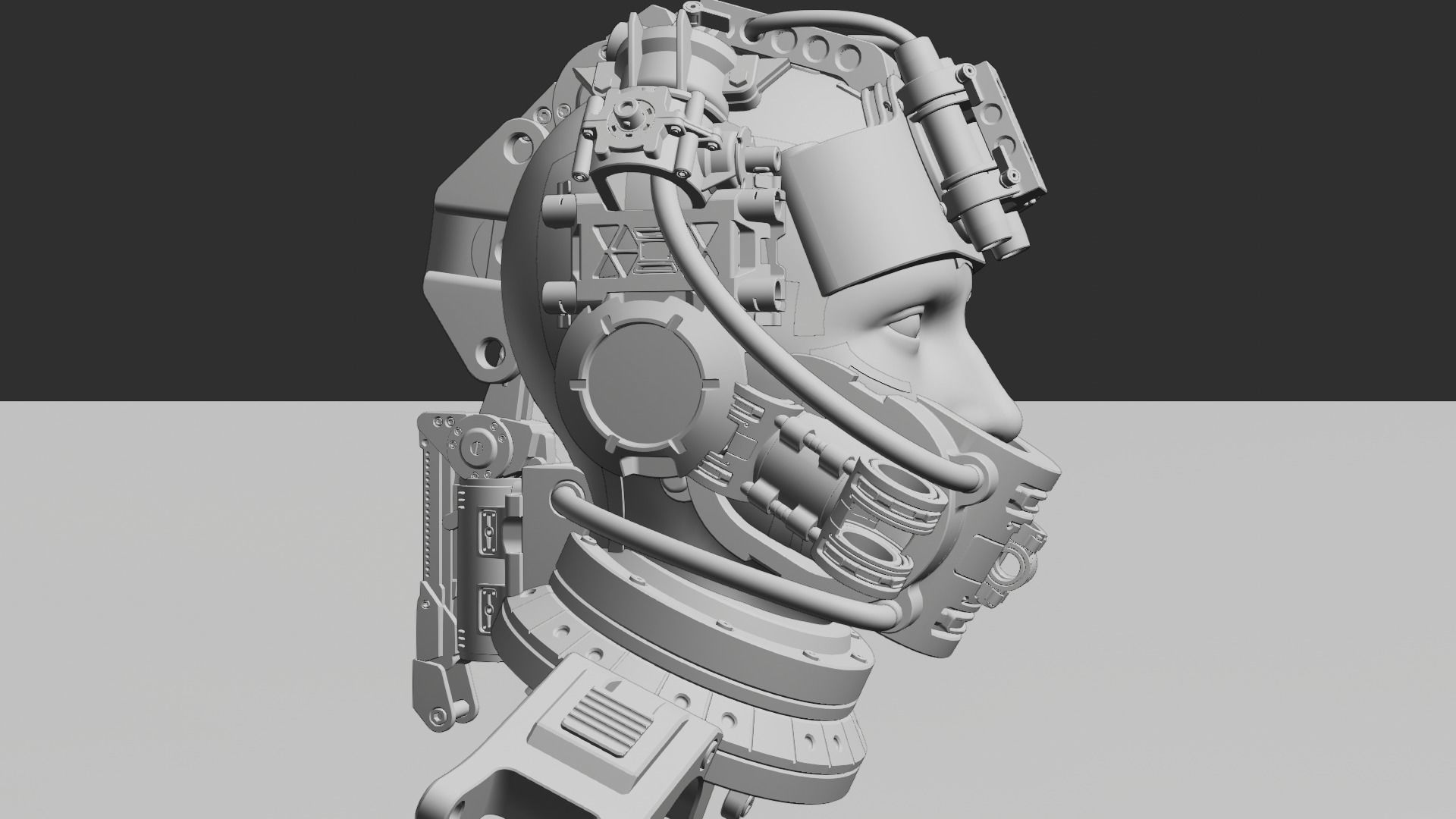 Sci-fi Character Cyborg 008 3D model_43