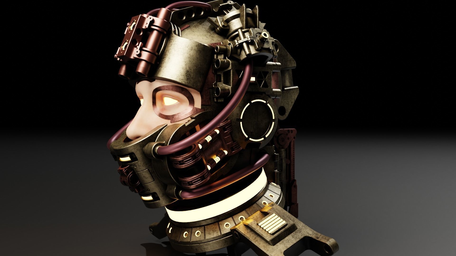 Sci-fi Character Cyborg 008 3D model_4