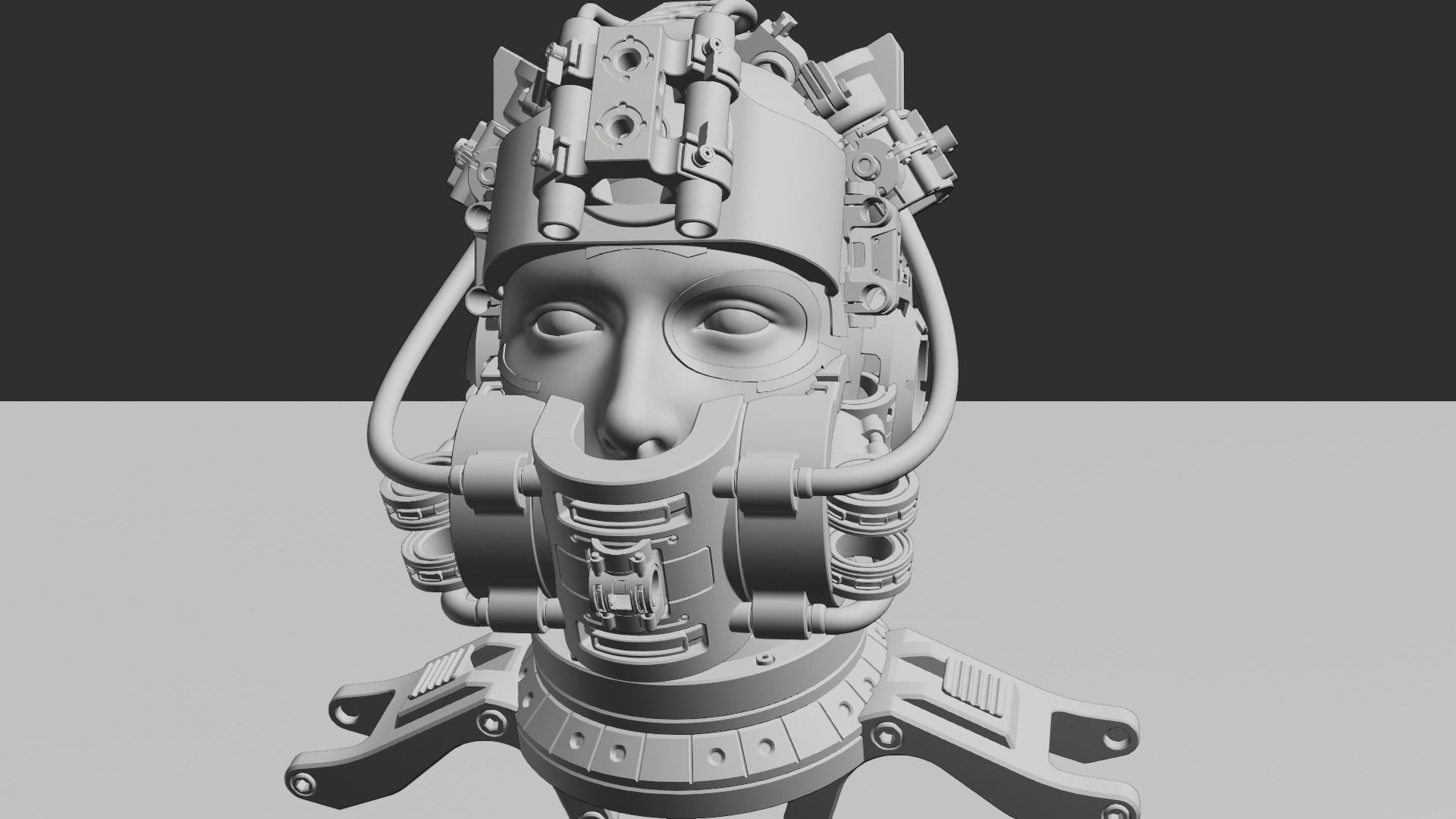 Sci-fi Character Cyborg 008 3D model_32