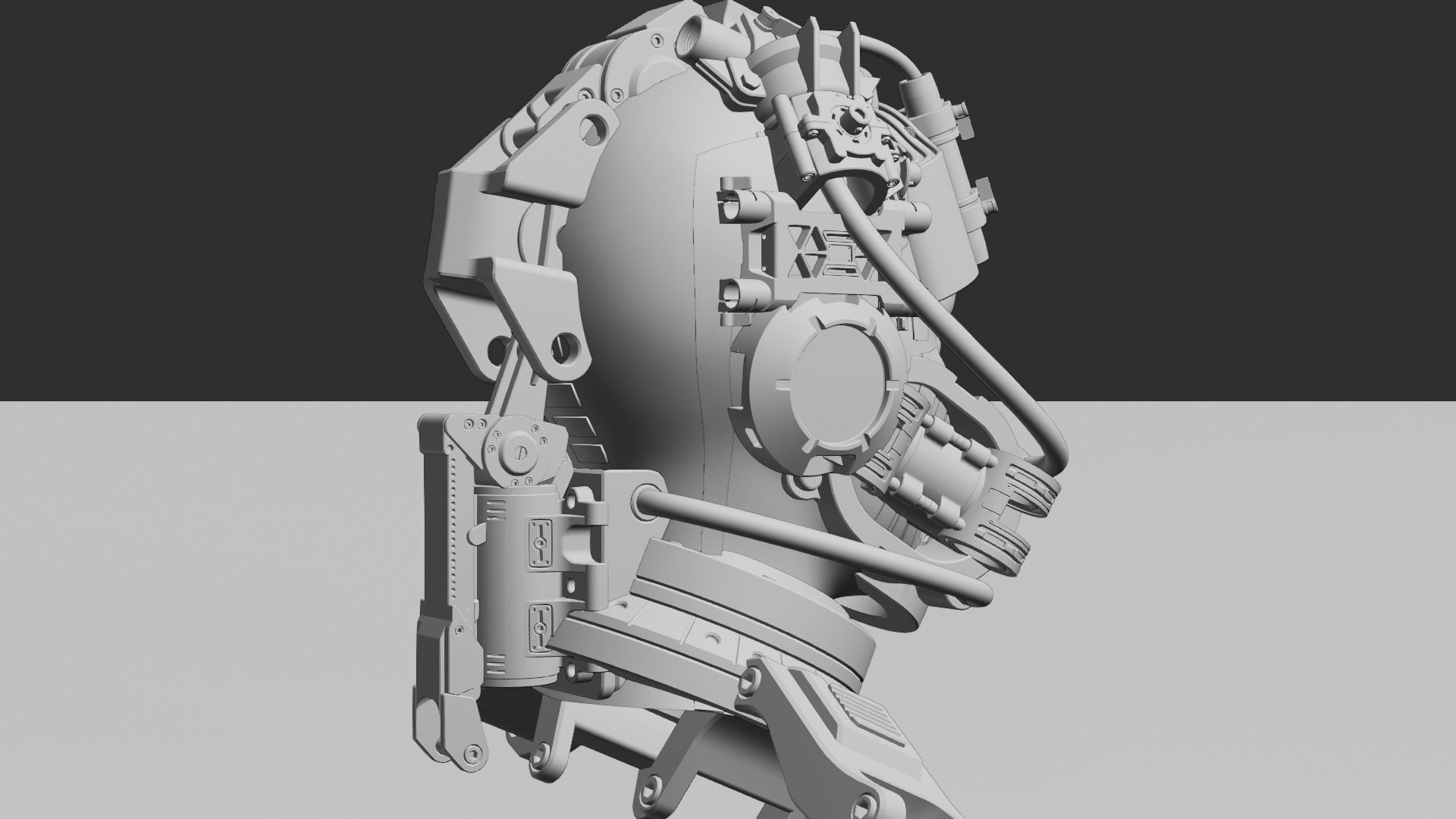 Sci-fi Character Cyborg 008 3D model_41