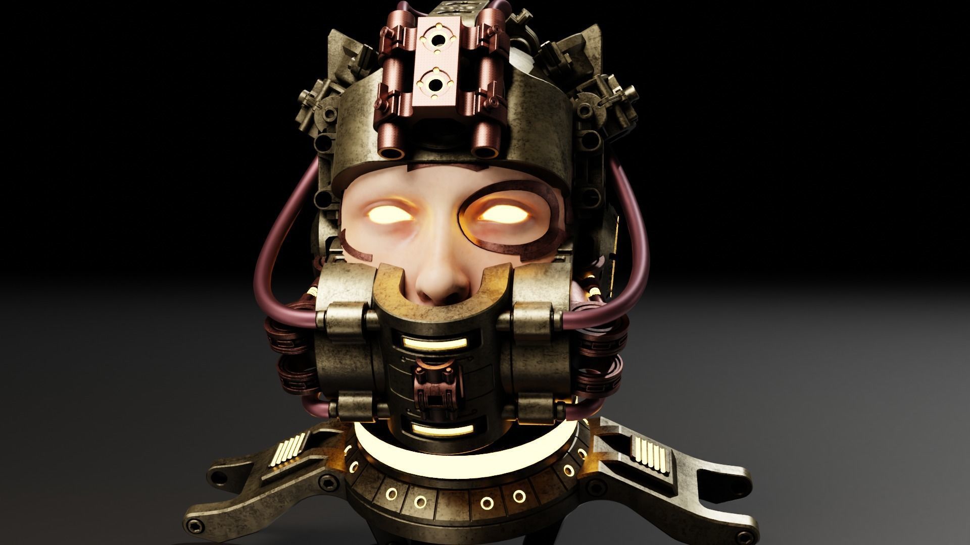Sci-fi Character Cyborg 008 3D model_2
