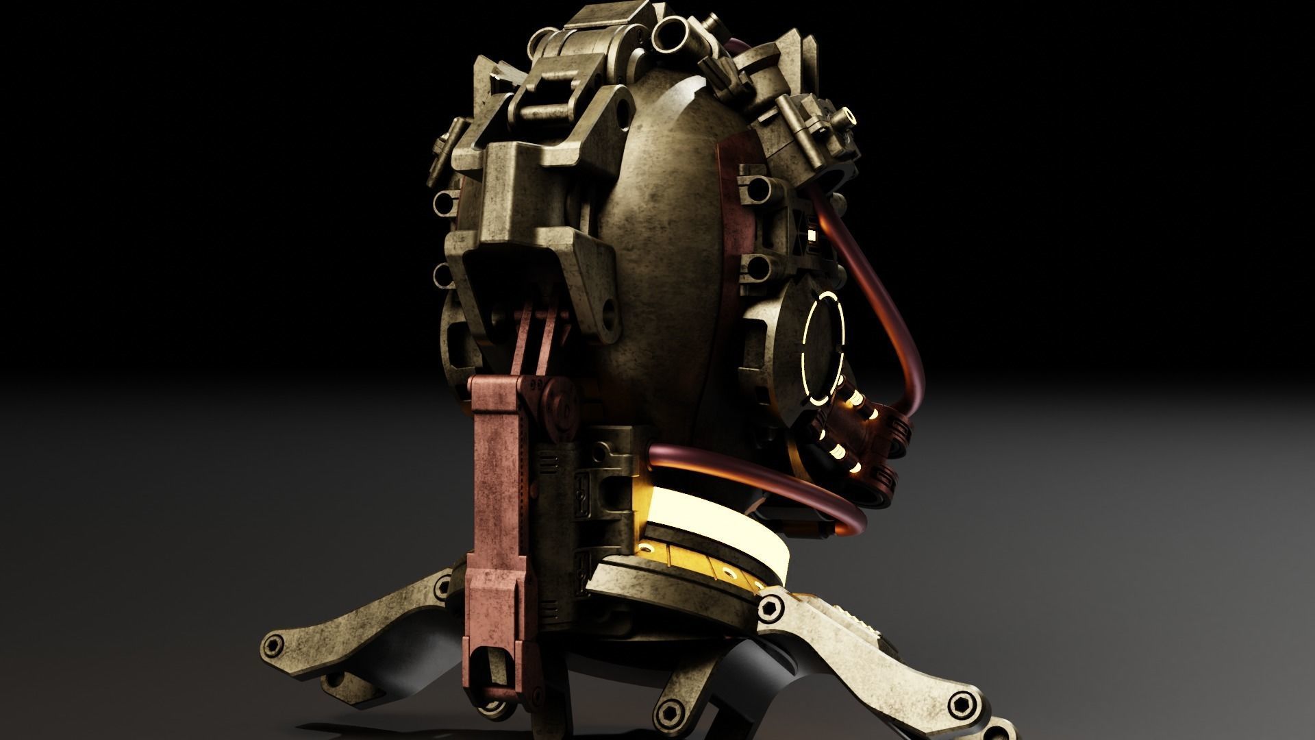 Sci-fi Character Cyborg 008 3D model_10