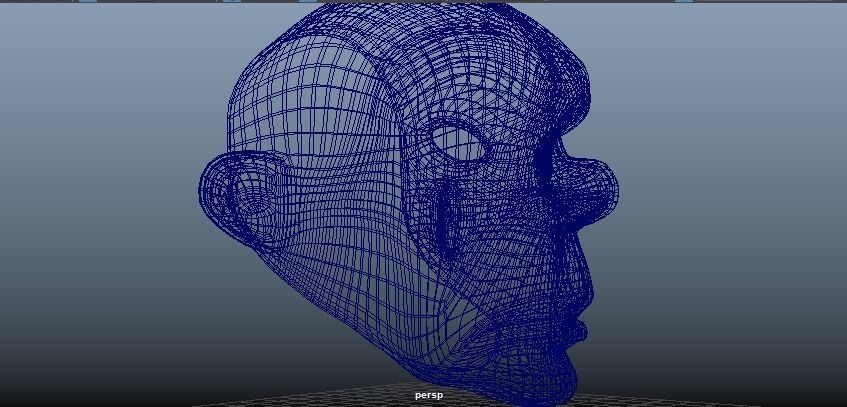 Joker Mask Low Poly Low-poly 3D model_12