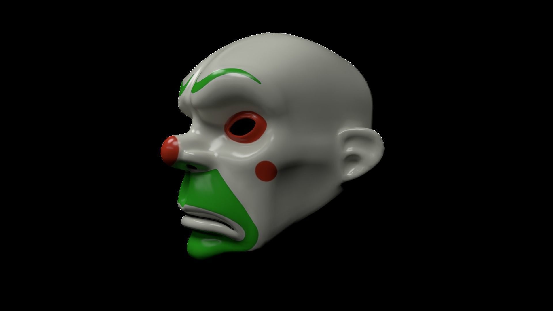 Joker Mask Low Poly Low-poly 3D model_3