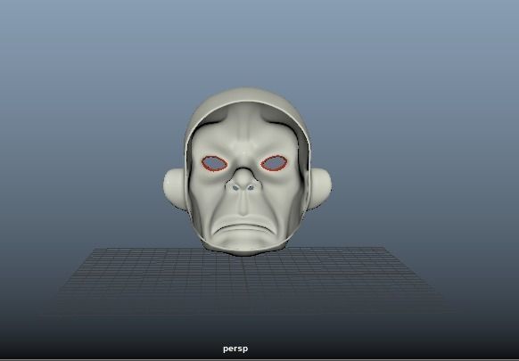 Joker Mask Low Poly Low-poly 3D model_15