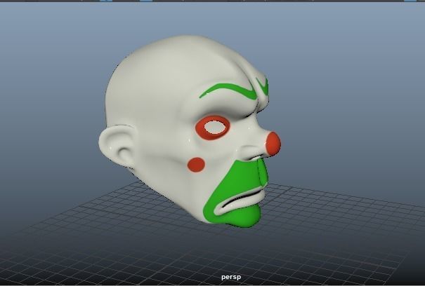 Joker Mask Low Poly Low-poly 3D model_13