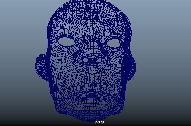 Joker Mask Low Poly Low-poly 3D model_11