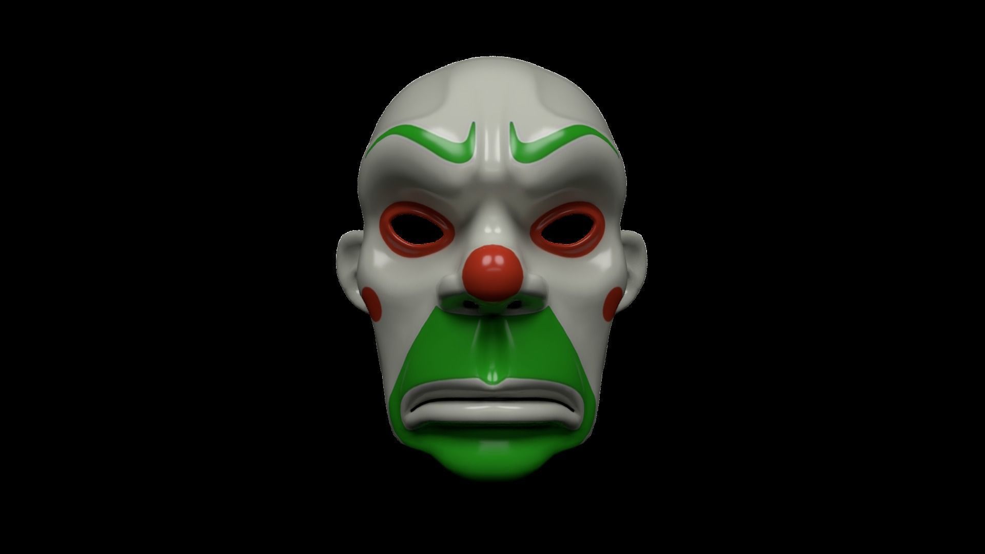 Joker Mask Low Poly Low-poly 3D model_1