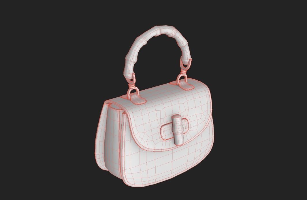 handbag-Gucci Low-poly 3D model_15