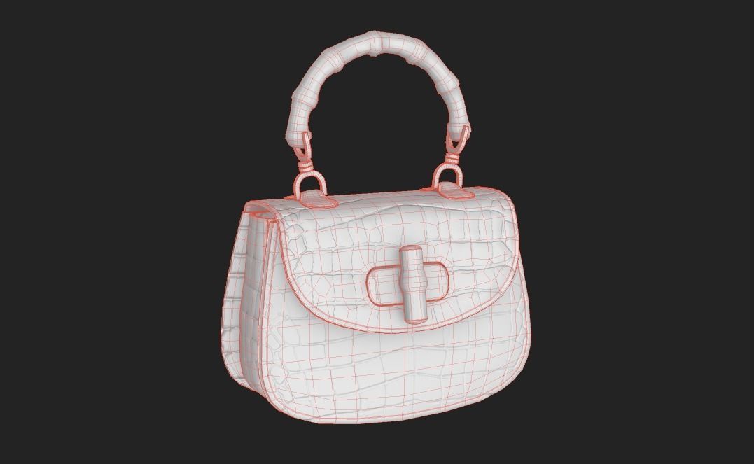 handbag-Gucci Low-poly 3D model_14