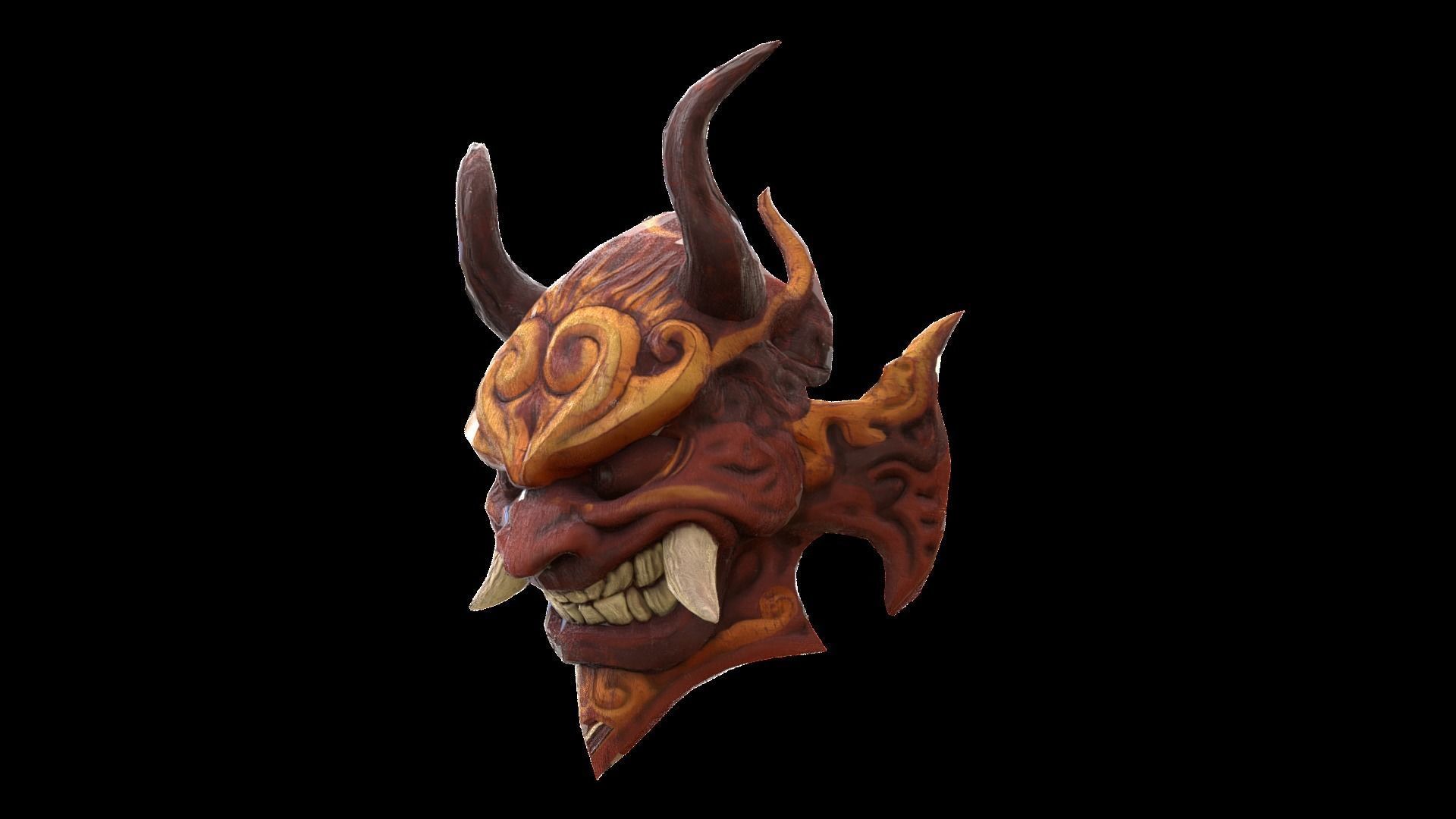 L P Mask Low Poly Low-poly 3D model_8