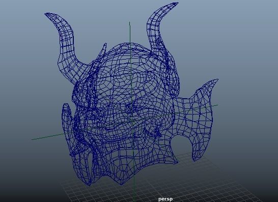 L P Mask Low Poly Low-poly 3D model_18