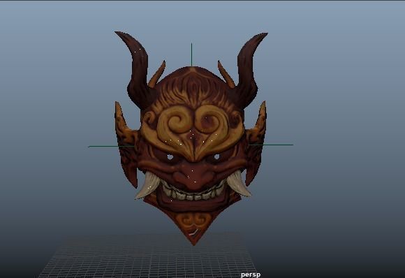 L P Mask Low Poly Low-poly 3D model_13