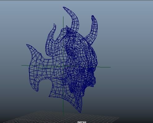 L P Mask Low Poly Low-poly 3D model_16