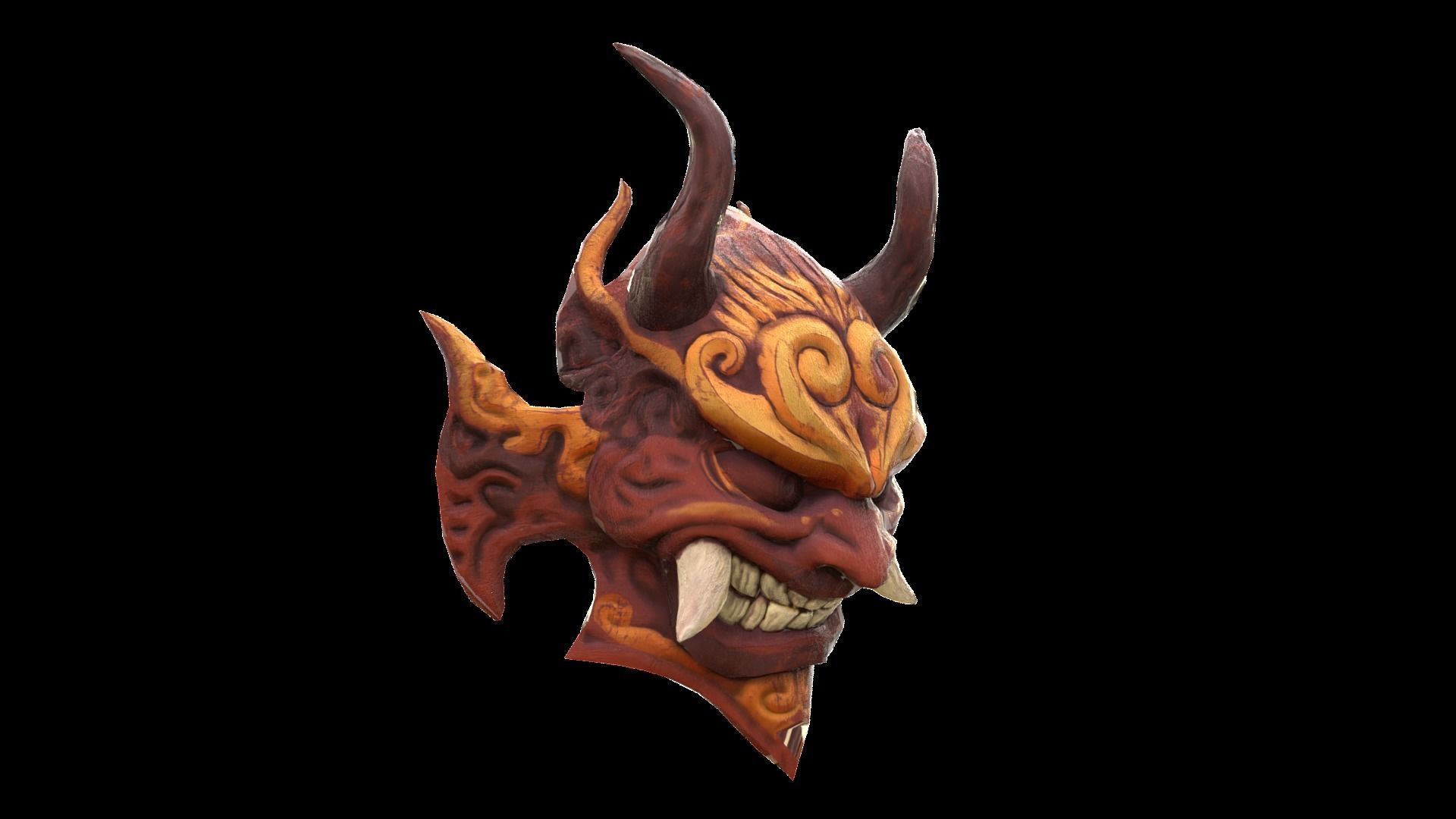 L P Mask Low Poly Low-poly 3D model_6