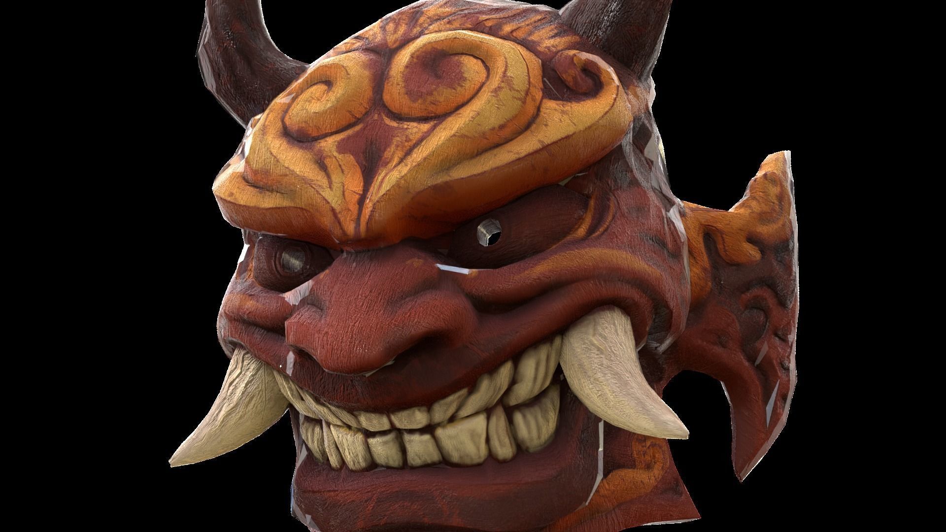 L P Mask Low Poly Low-poly 3D model_9