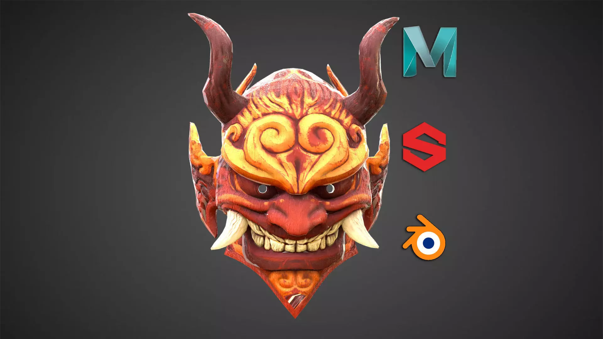 L P Mask Low Poly Low-poly 3D model_0