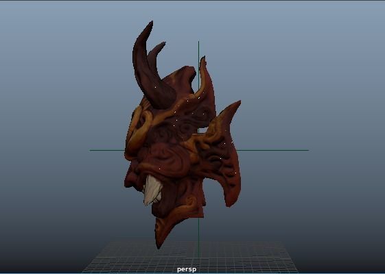 L P Mask Low Poly Low-poly 3D model_19