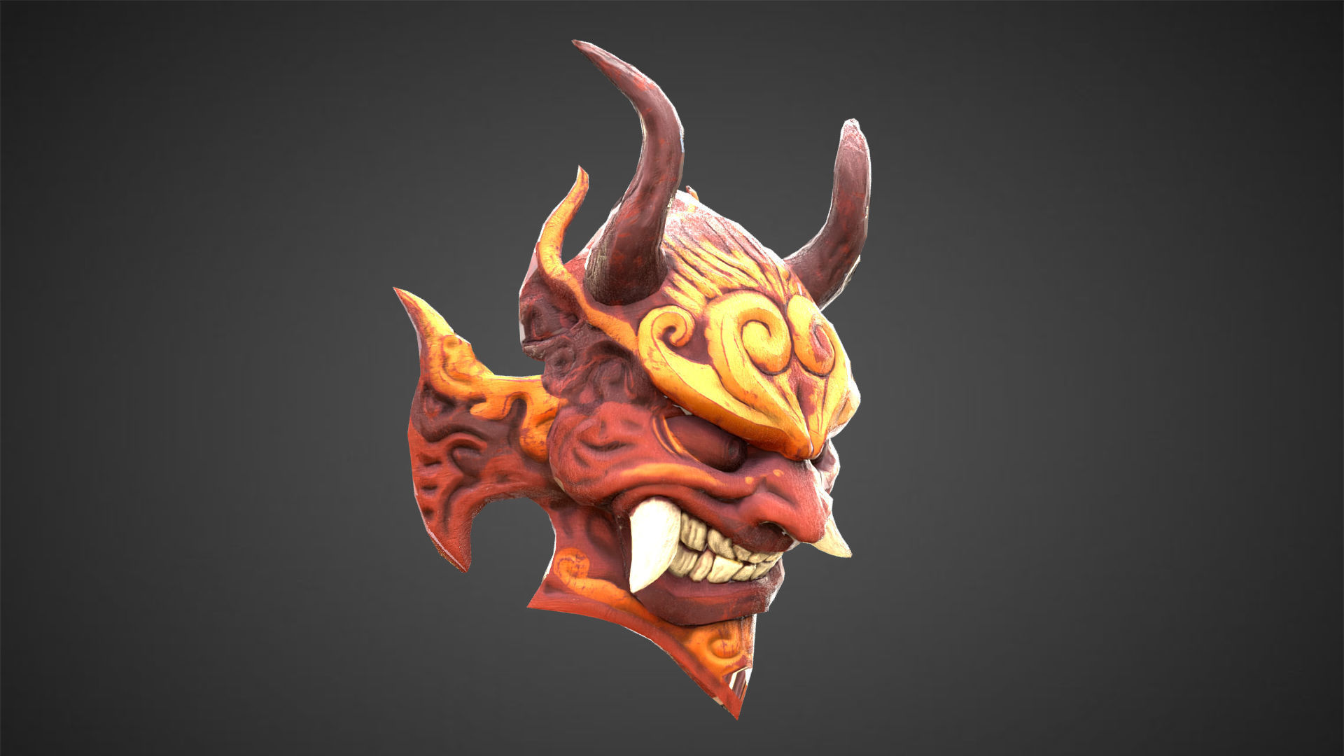 L P Mask Low Poly Low-poly 3D model_4