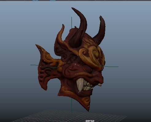 L P Mask Low Poly Low-poly 3D model_15