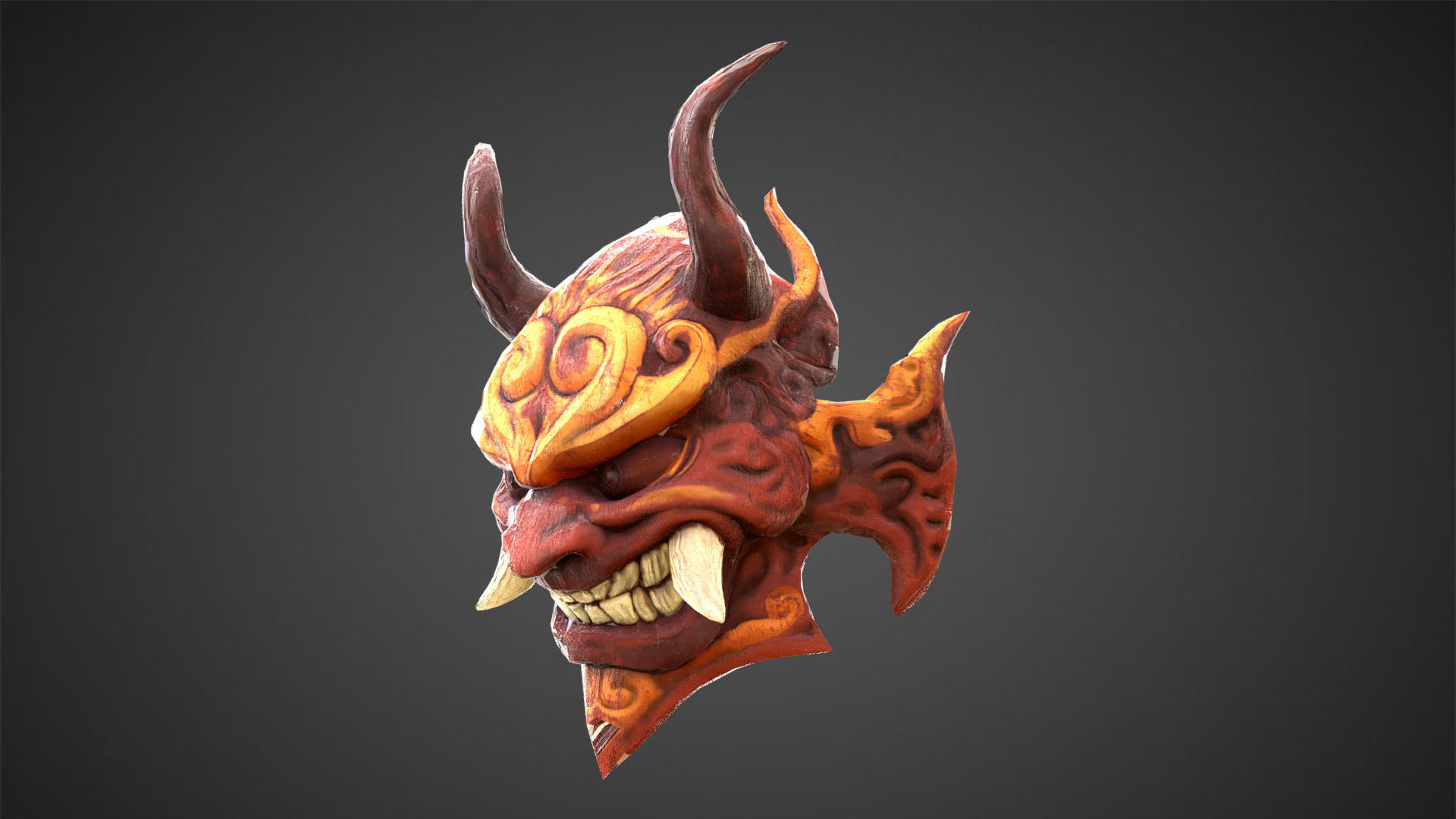 L P Mask Low Poly Low-poly 3D model_3