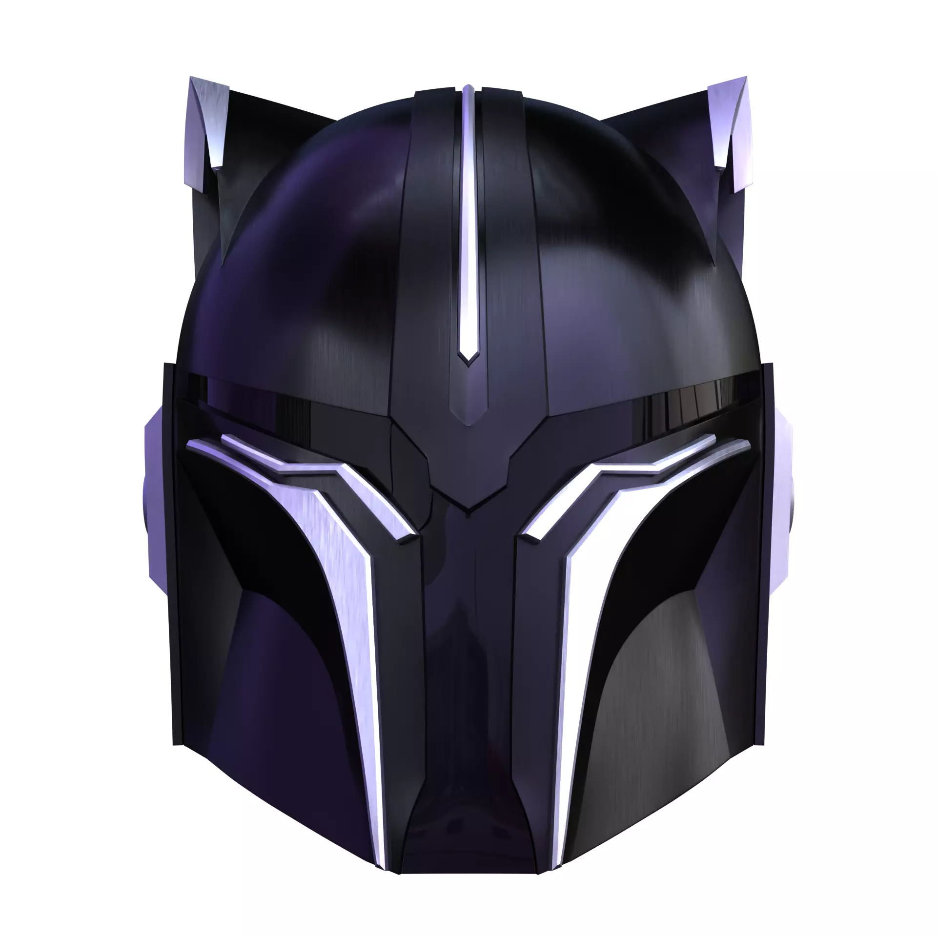 Mandalorian Black Panther helmet - 3D printable file Free 3D print model