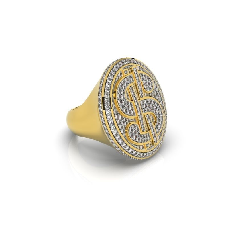DOLLAR RING - JEWELRY 3D - AN-608 3D print model_6