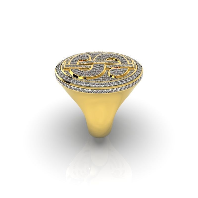 DOLLAR RING - JEWELRY 3D - AN-608 3D print model_5