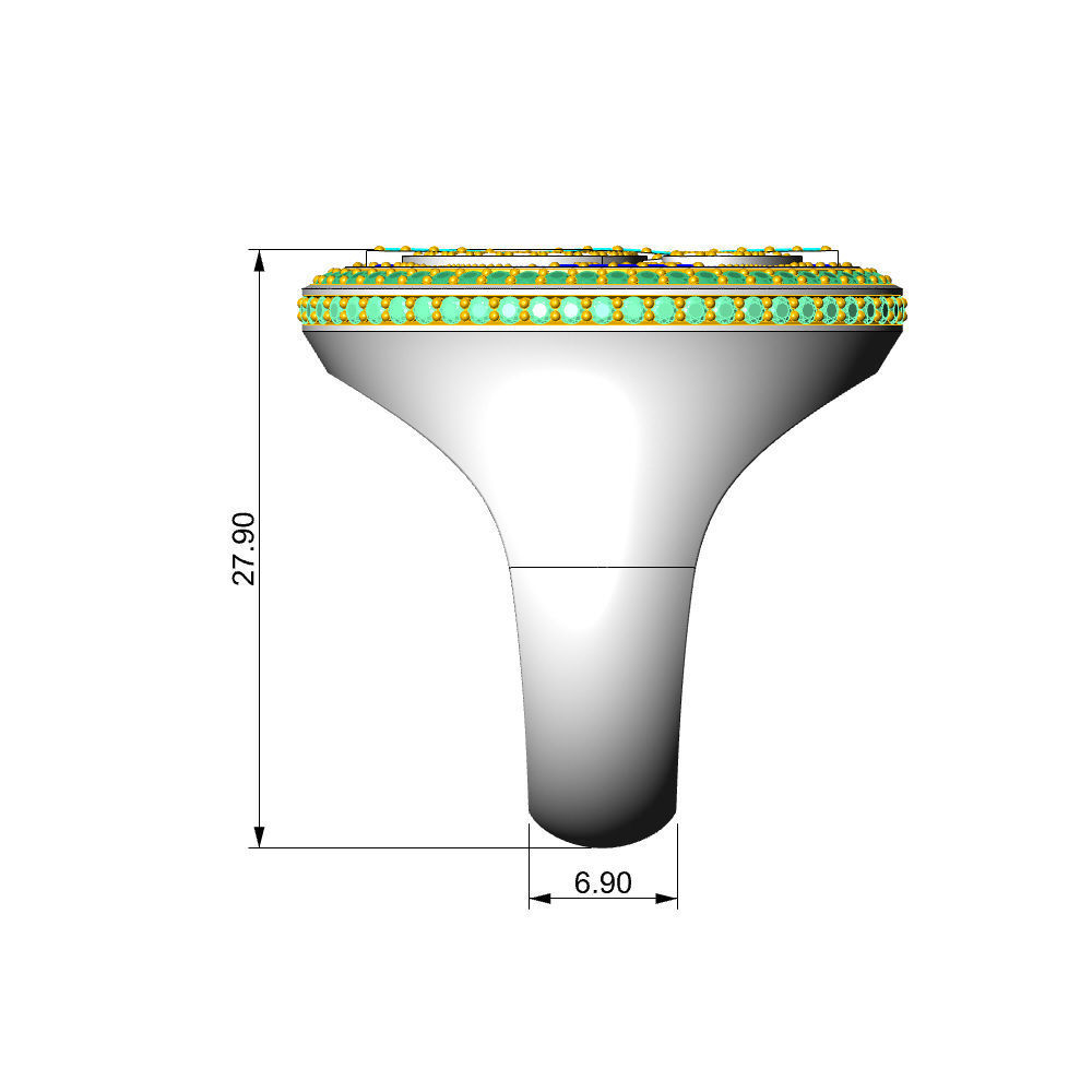 DOLLAR RING - JEWELRY 3D - AN-608 3D print model_16