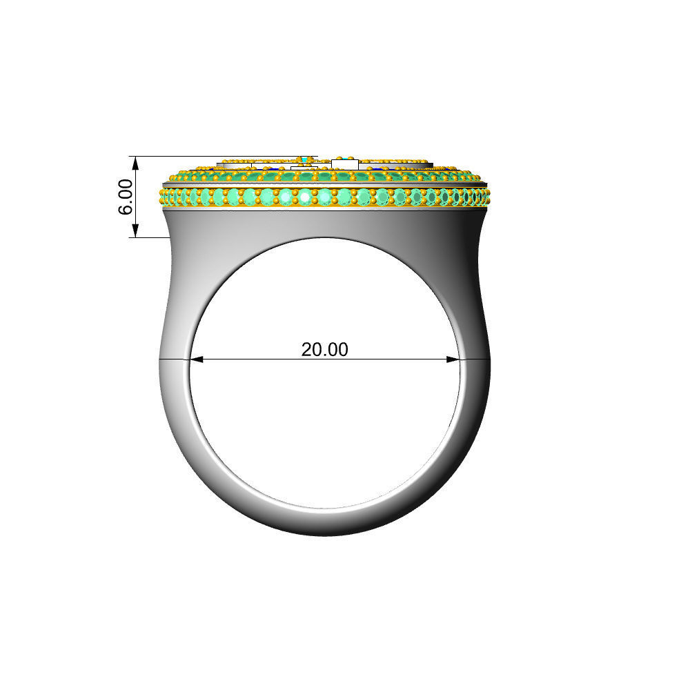 DOLLAR RING - JEWELRY 3D - AN-608 3D print model_15