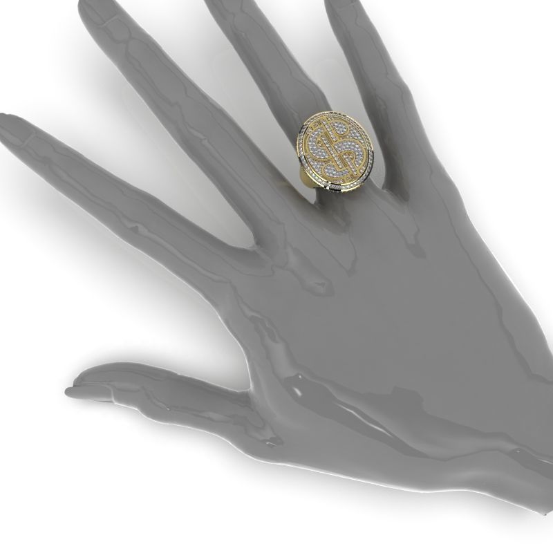 DOLLAR RING - JEWELRY 3D - AN-608 3D print model_13