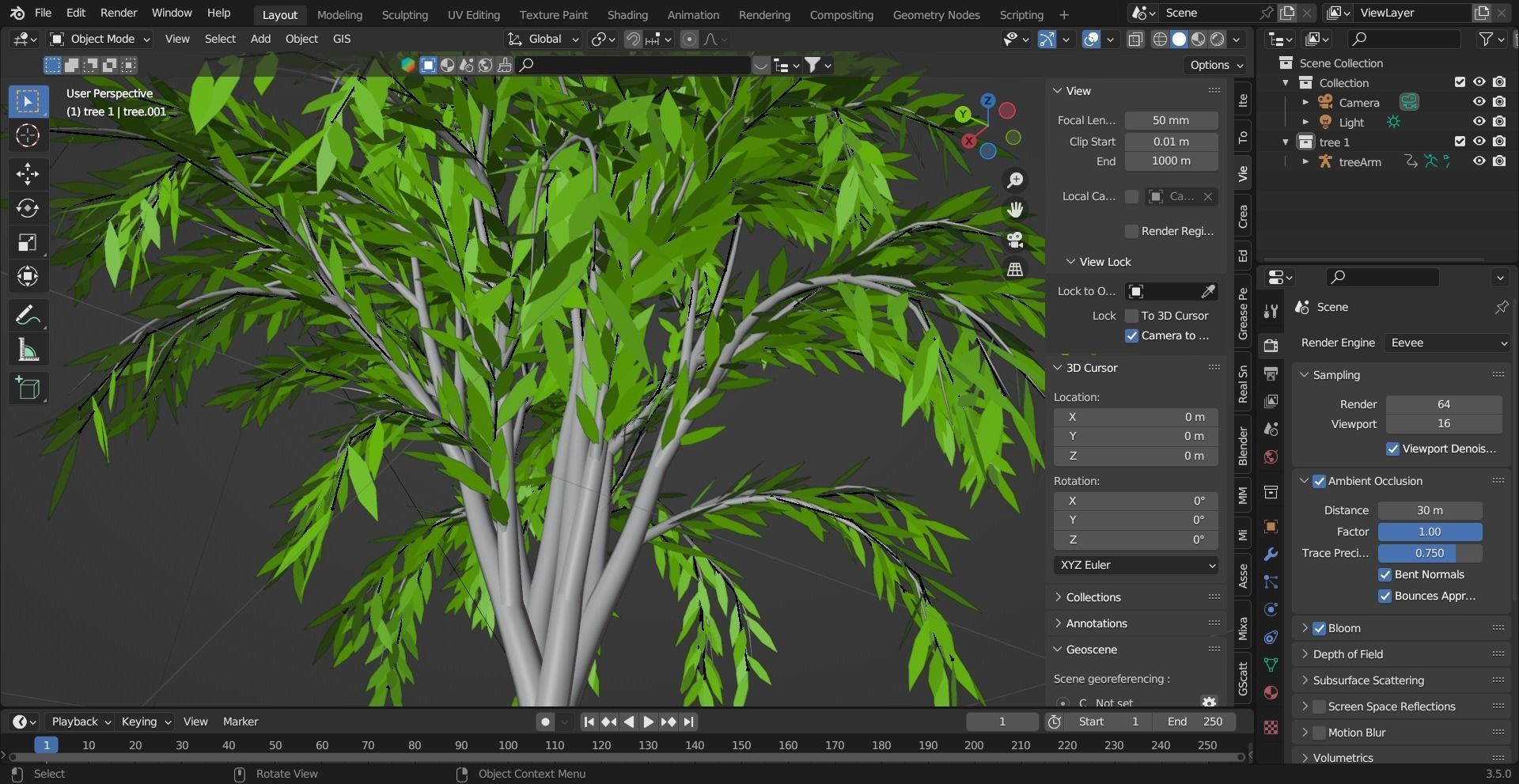 Realistic Trees Pack - Red Green Trees Low-poly 3D model_21