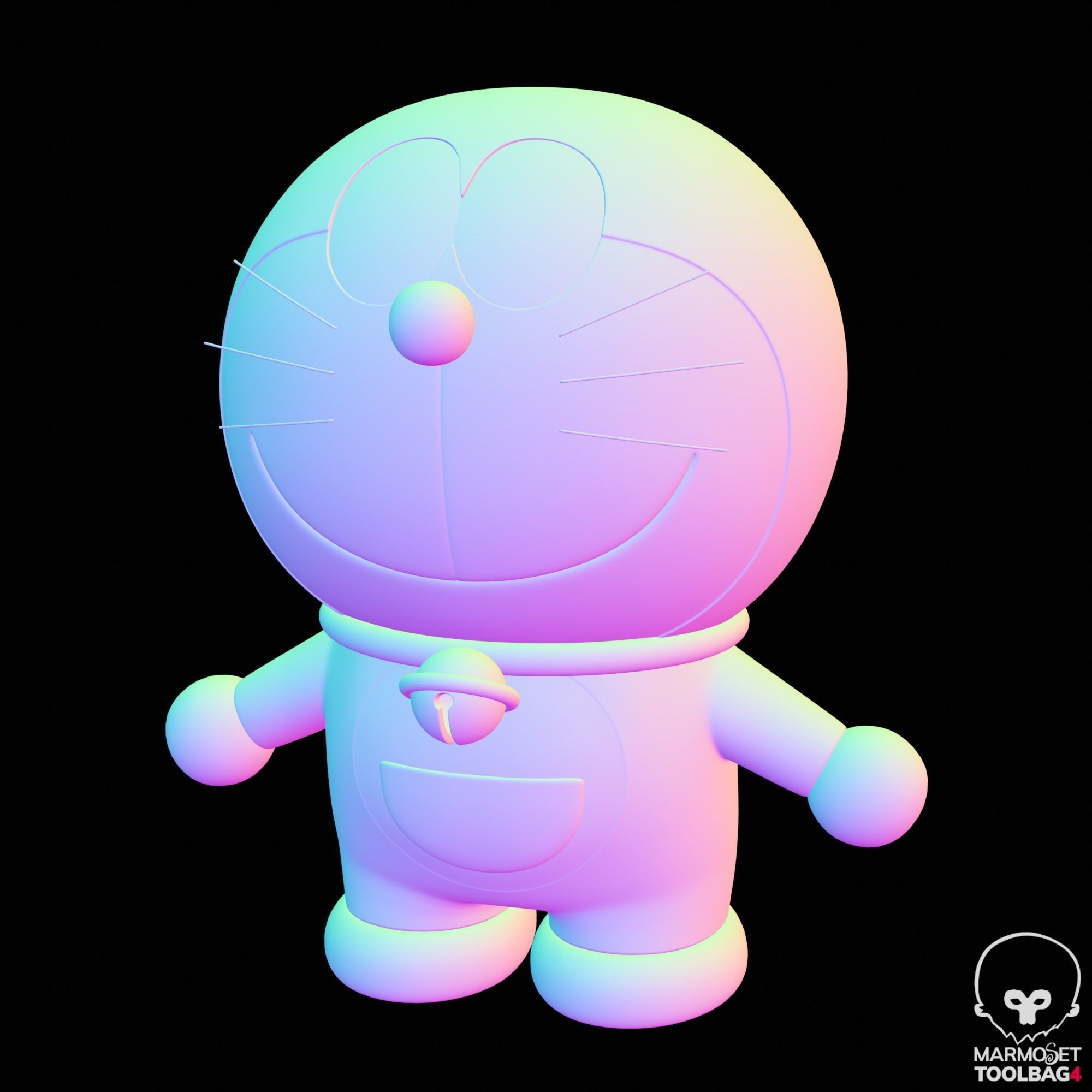 DORAEMON 3D MODEL - Cartoon Character 3D Model Low-poly 3D model_13