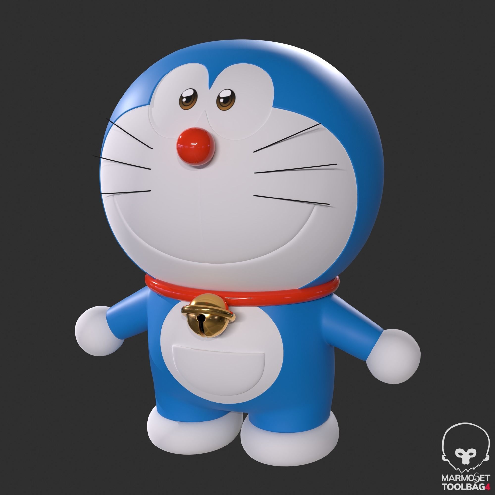 DORAEMON 3D MODEL - Cartoon Character 3D Model Low-poly 3D model_11