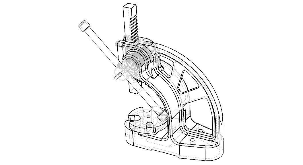 Manual Arbor Press 05 Ton Pressure 3D model_3