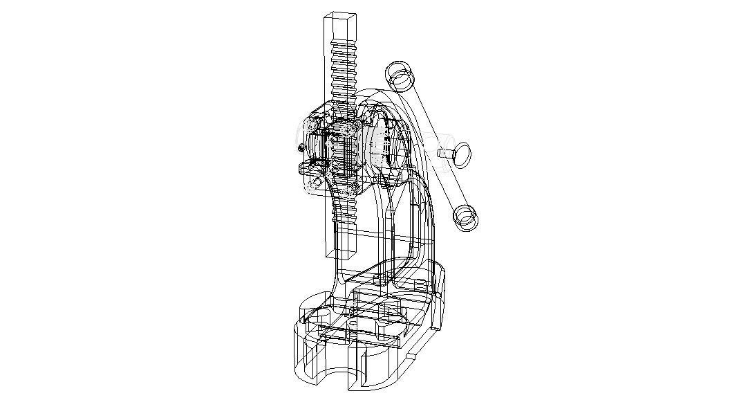 Manual Arbor Press 05 Ton Pressure 3D model_19