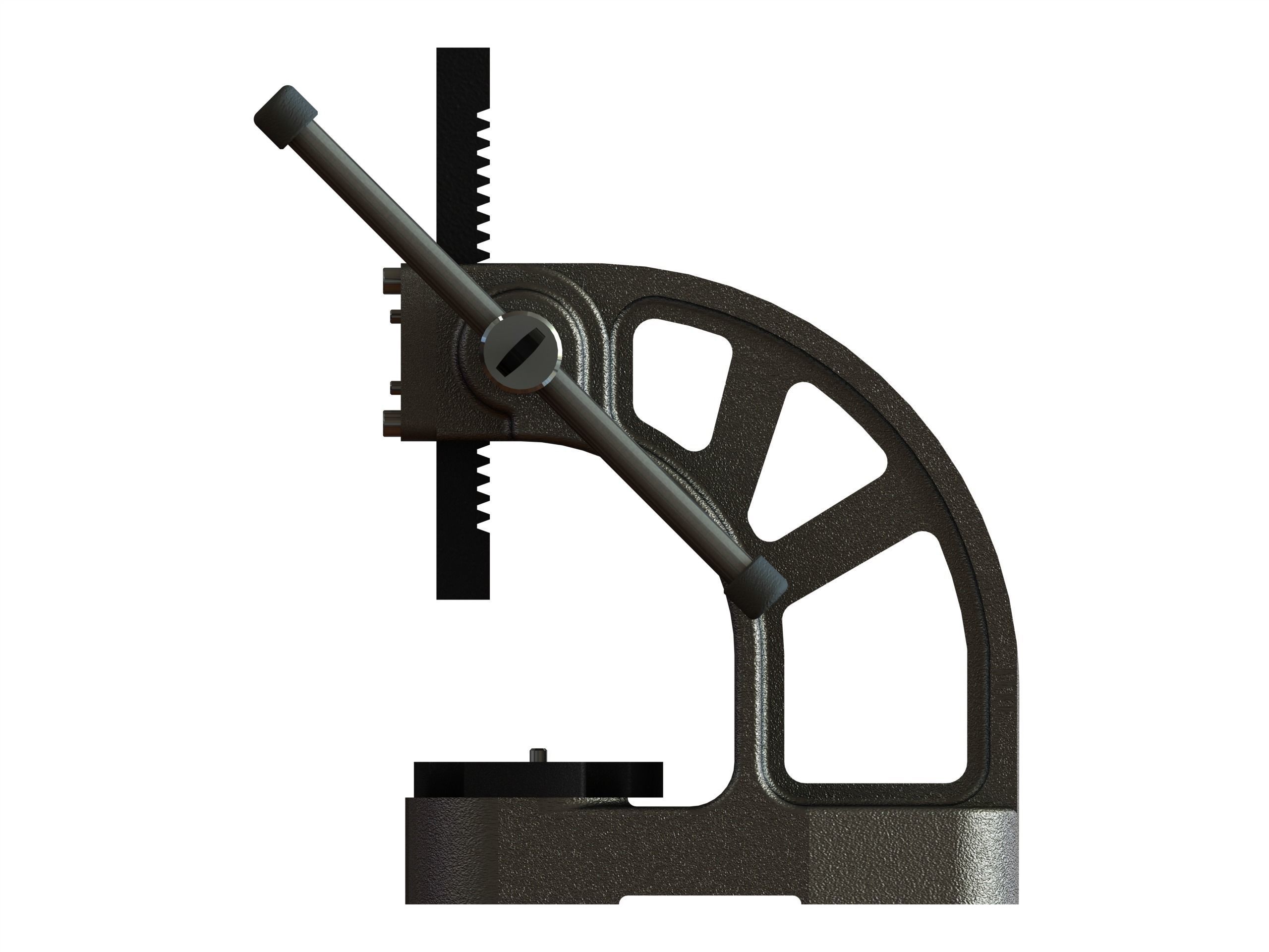 Manual Arbor Press 05 Ton Pressure 3D model_1