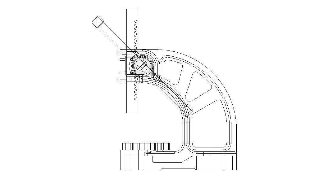 Manual Arbor Press 05 Ton Pressure 3D model_10