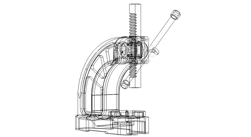 Manual Arbor Press 05 Ton Pressure 3D model_22