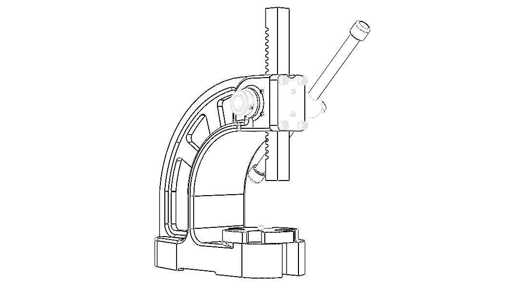 Manual Arbor Press 05 Ton Pressure 3D model_20