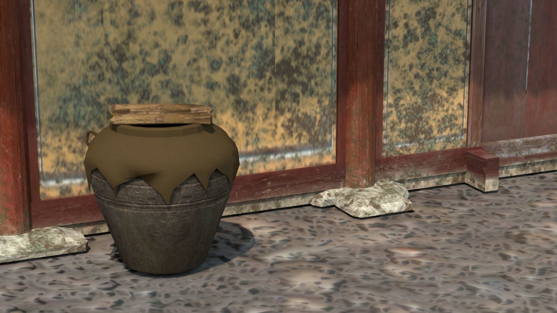 Realistic Abandoned Temple Low-poly 3D model_13