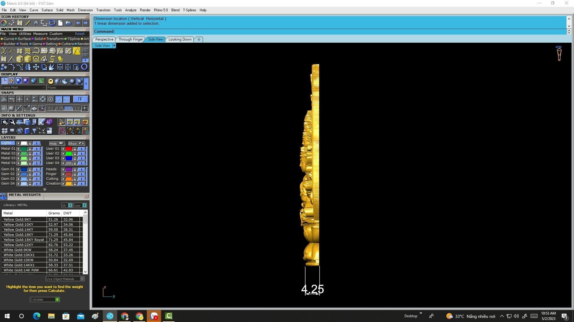 A5107 Buddha Many Hands Sitting on a Lotus Platform Pendant 3D 3D print model_7