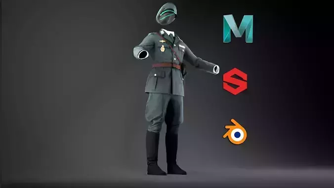 Police Uniform Low Poly