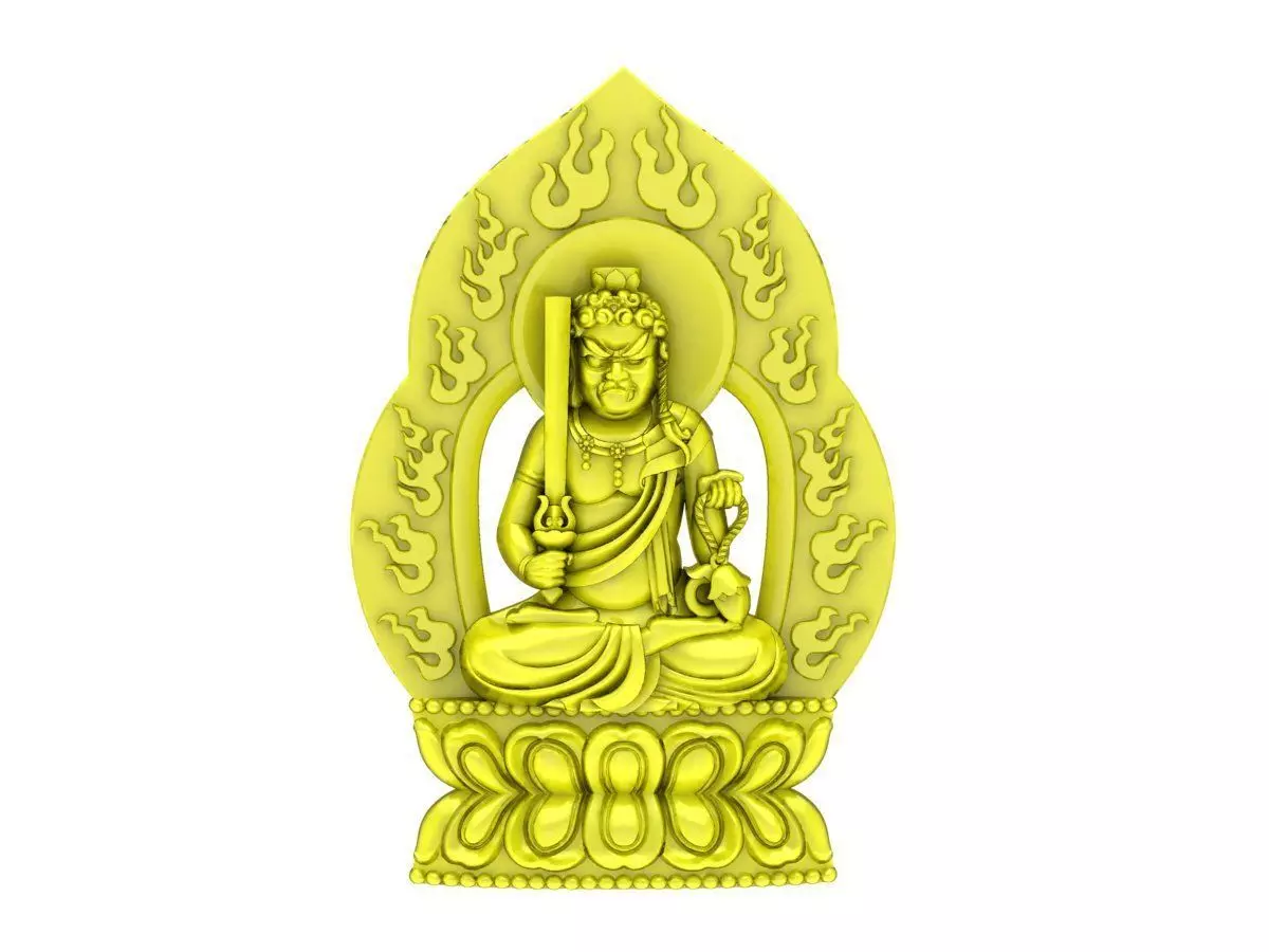 A5109 Buddha Sitting on Lotus Pendant 3D print model