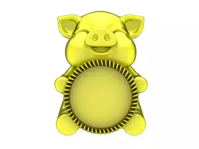 5114 cute pig pendant