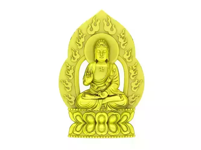 A5111 Buddha Sitting on Lotus Lucky Pendant